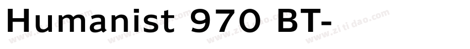 Humanist 970 BT字体转换